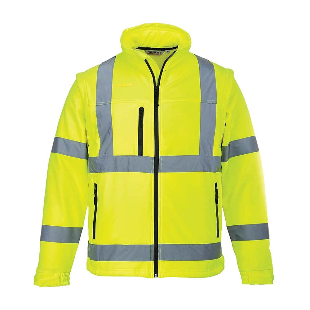 Portwest Softshell De Alta Visibilidad (3 Capas), Tamaño: S, Color: Amarillo, S428YERS