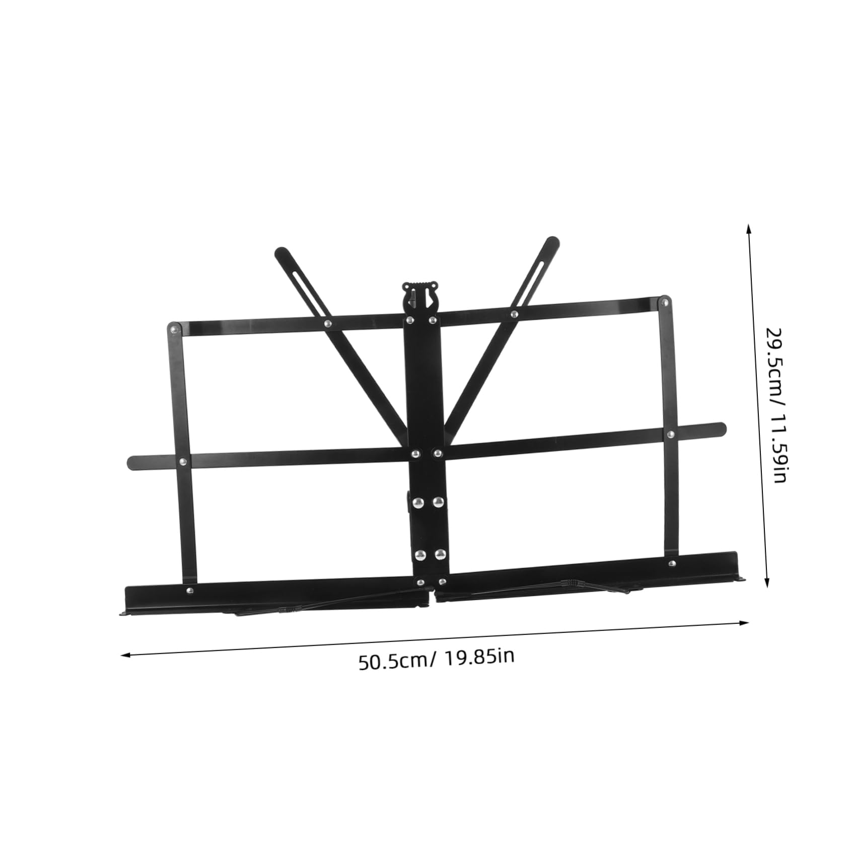 DECHOUS Folding Music Sheet Holder Stand Portable Document Holder with Angles for Secure Support Durable Iron Construction for Desktop Use and Travel