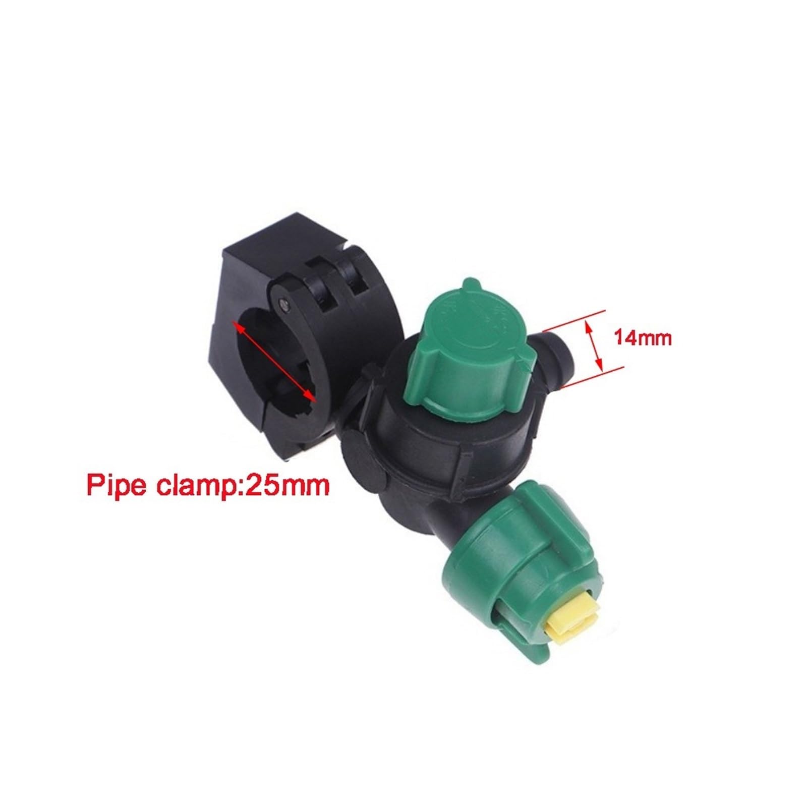 Boquilla de riego con boquilla en forma de abanico ajustable | Adjustable Fan Shaped Fan Shaped Nozzle Irrigation Nozzle(Pipe clamp 25mm -B2)