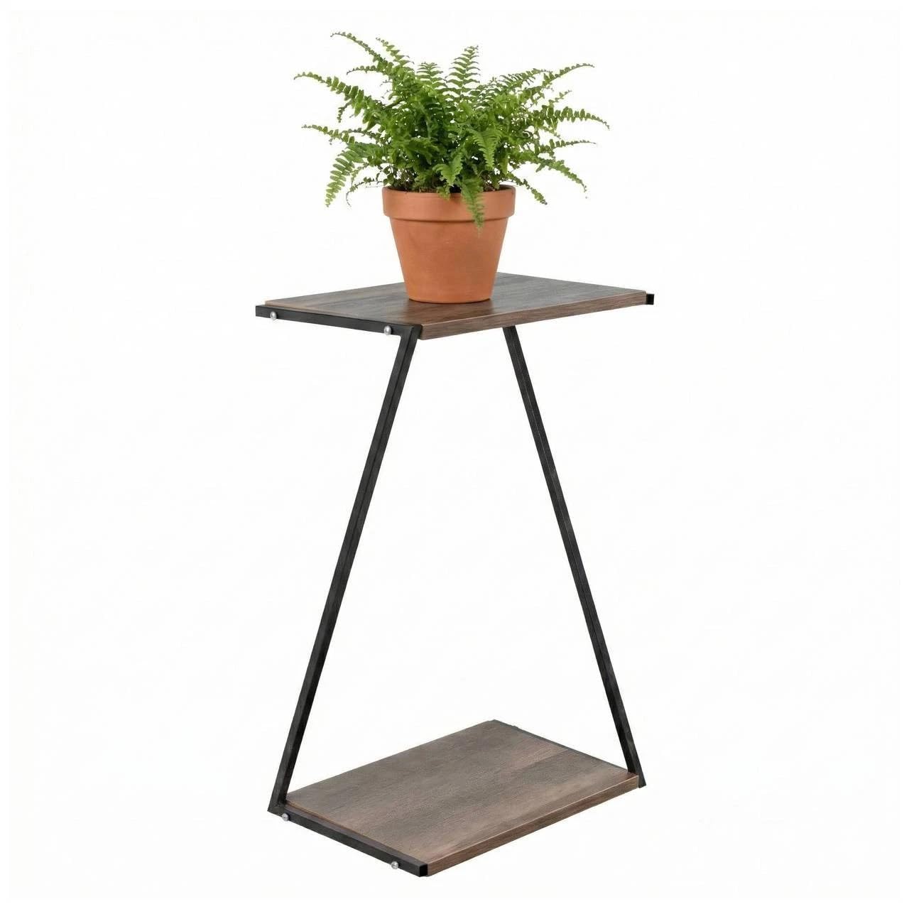 URBNLIVING 50cm Flower Pot Stand – Wood & Metal Z Frame Plant Holder Display Rack for Indoor & Outdoor, Garden Décor, Home Plant Display Shelf
