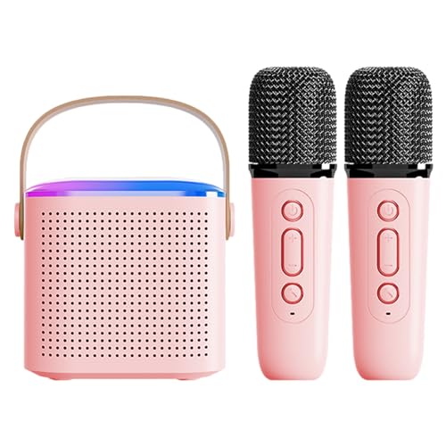 Pequeña máquina de karaoke – Reproductor de música con micrófono, máquina de canto familiar, altavoz de subwoofer para canto familiar en casa