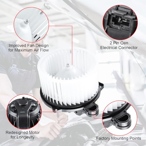 Image of AC Heater Blower Motor Fan 700258 Compatible with Hyundai Elantra | Santa Fe,Santa Fe Sport ,Santa Fe XL,for Kia Cadenza ,Optima ,Sedona ,Sorento,HVAC Blower Motor Assembly Replace PM4036 75867