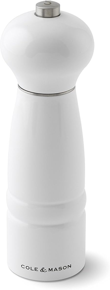 Cole & Mason Wooden Mills Windsor Salt Mill, Laquered Beech Wood/Red Gloss, 18 cm