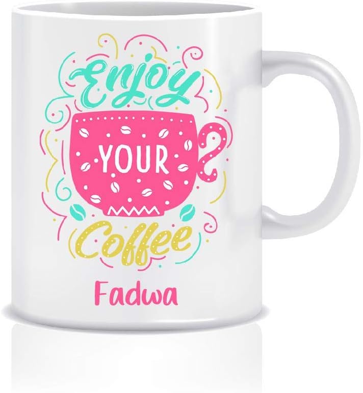 Coffee Mug for fadwa Personalised Name Ceramic, 350ml, 1 Unit (Design d 2794)