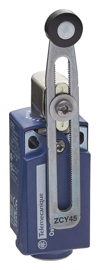 TELEMECANIQUE SENSORS Rotary, Adjustable Roller Lever General Purpose Limit Switch; Location: Side, Contact Form: 1NC/1NO,