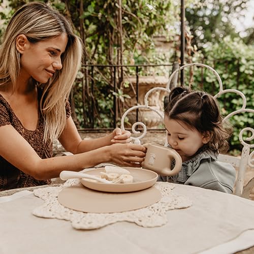 Miniatura 3 de Suavinex, Vajilla Para Bebés, De Aprendizaje, 6 Meses, Irrompible, Vajilla Infantil Apta Para Lavavajillas Y Microondas. Incluye: Taza Plato Bol Mantel Antideslizante Cuchara. Color Rosa