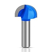 Vista 18 de ASNOMY 1-1/2" Cutting Diameter Core Box Router Bit, 1/2 Inch Shank Round Nose Cove Box Router Bits - Solid Carbide 2-Flute Core Box Round Nose
