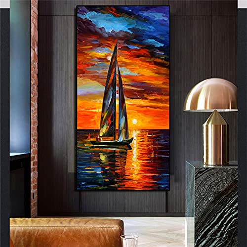 Toile art peinture pour salon grand format 60x120 cm dsdsgog pour habiller un mur vide