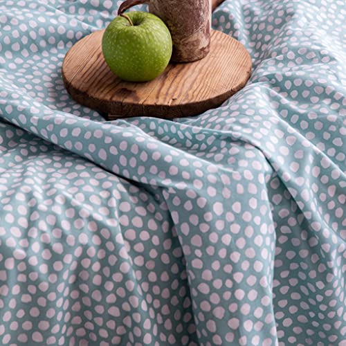 LERUUM Single Duvet Cover Cotton Bedding For Girls Boys Reversible Polka Dot Pattern (Griemay Single Blue) - Image 2