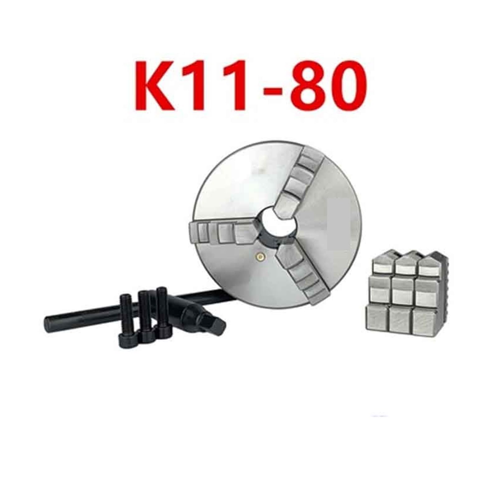 Mandril de Torno autocentrante de 3 mandíbulas, 80mm, 3 Pulgadas, K11-80, Mandriles de Desplazamiento de Metal K11 80 for fresadora de perforación