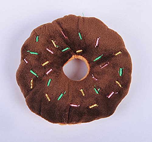 Preisvergleich Produktbild Annedenn Hunde und Welpenspielzeug Plüschtier Donut mit Quietschie