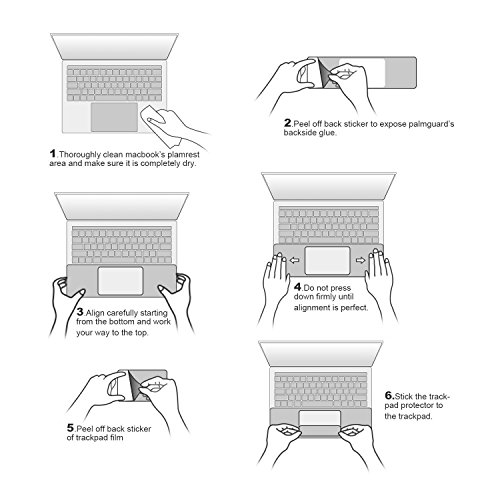 Forito Palm Rest Cover Skin With Trackpad Protector Compatible With Macbook Pro 15 Inch 2019 2018 2017 Or 2016 Released Model A1707 A1990 With Touch Bar (Space Gray) #TOP5