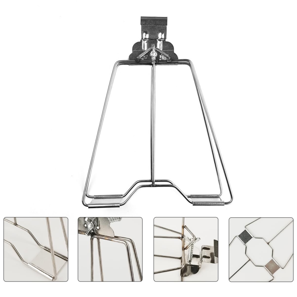 Holibanna 2pcs Bbq Clamps Hook Roast Clips for Chicken Oven Fittings for Grilling Outdoor Picnics and Bbqs Easy to Clean Heat Distribution