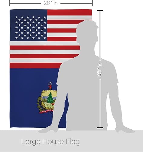 Miniatura 2 de Americana Home & Garden US Vermont House Flag Dowel Set Americana States American Territories Republic Country Particular Area Decoration Banner