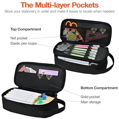 Image of Beaulyn Gamer Pencil Case for Boys - Large Pencil Pouch with Zipper Compartment, Portable Gaming Pen Bag Pencil Box Organizer for School Boy Kids