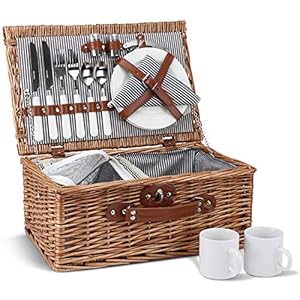Zormy 2 Personen Weiden Picknickkorb Set