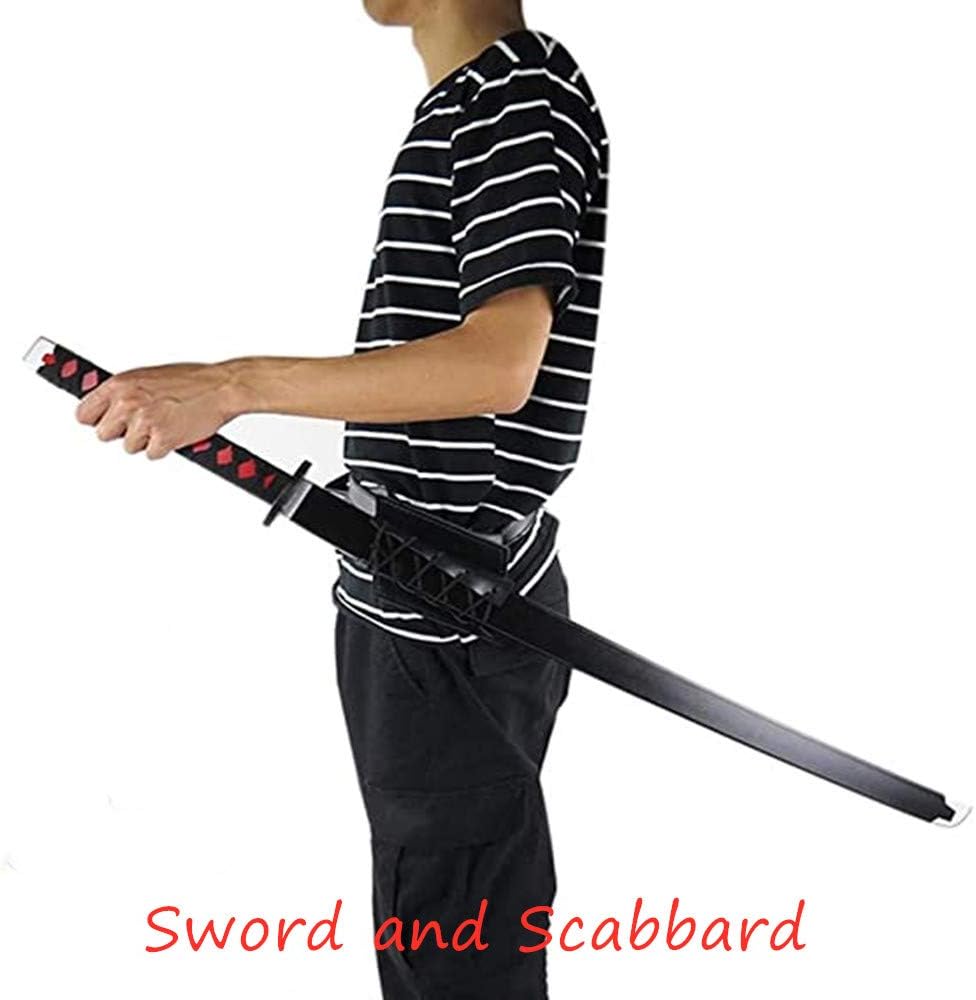 damdos Halloween Prop Anime Cosplay Sword,41" Foam Swords Fantasey Agatsuma Zenitsu Swords Satoman Tanjirou Swords Birthday Gifts(Satoman)