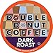 Double Donut Coffee Dark Roast Coffee Pods, Extra Bold Blend Coffee, Single Serve Coffee For Keurig K Cups Machines, Dark Roast Coffee in Recyclable Pods, 80 Count