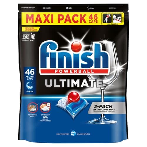 Finish Ultimate Fresh czapki do zmywarek, zestaw maxi, 46 sztuk