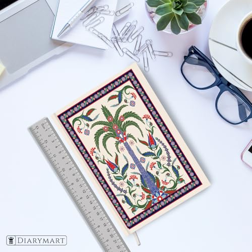 Image of Hard Bound Notebook for Girls & Women | A5 Ruled Journal | 192 Pages | 80 GSM Premium Paper | Designer Laminated Cover | Ribbon Bookmark | Notebook for School, College, Office, Journaling & Note Taking (DM4012)