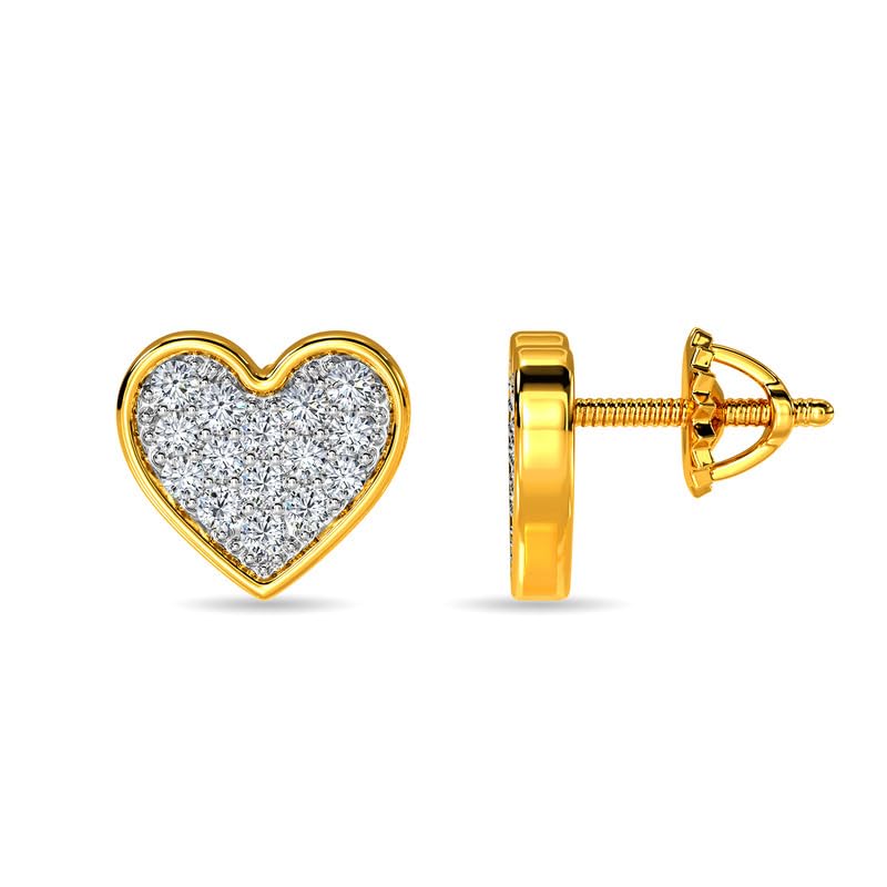 Image of Kisna 18 KT Shivani Rose Gold Natural Diamond Earrings For Women