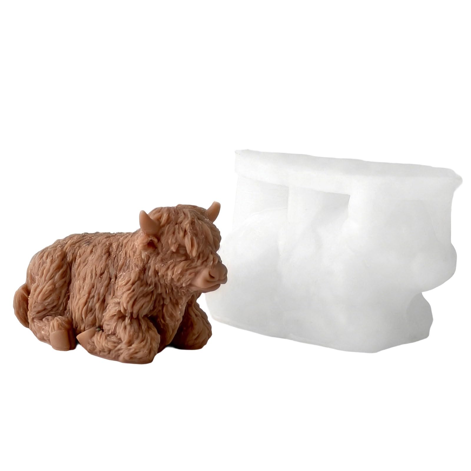 ZEPFJHE Cow Figurine Silicone Molds Multipurpose Silicone Easy Demolding for Resin Casting Soap Food Grade Elastomer Cast