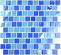 Abolos Landscape 12" x 12" Pool Rated Horizon Blue Glass Mosaic Backsplash Wall Tile (12 SqFt/Case)