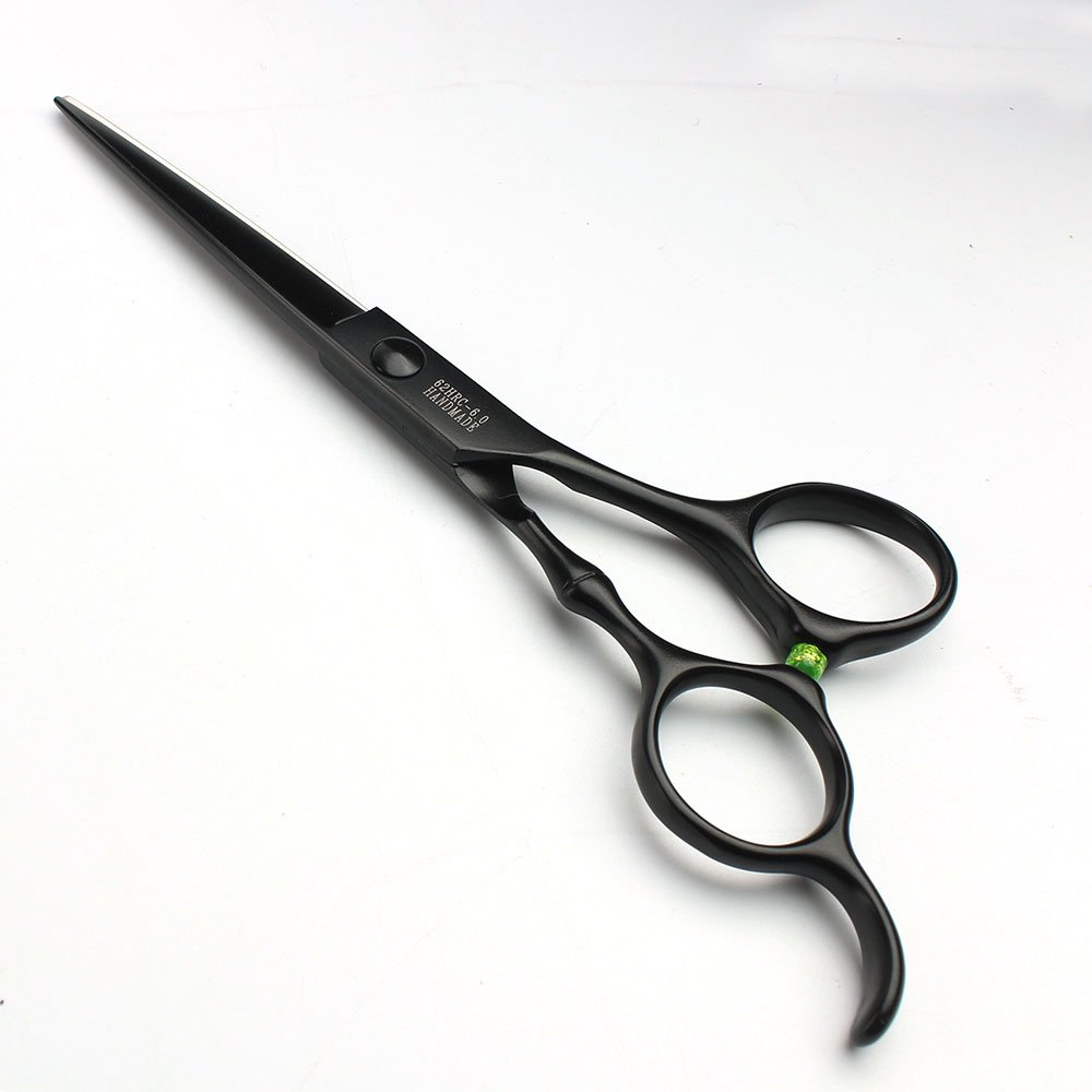 Set di Forbici da Parrucchiere Nere da 6 Pollici, Strumento Per Parrucchiere, 440c, Forbici da Parrucchiere Per Sfoltire i Capelli, In acciaio Inossidabile ad alta Durezza, (6 Pollici)