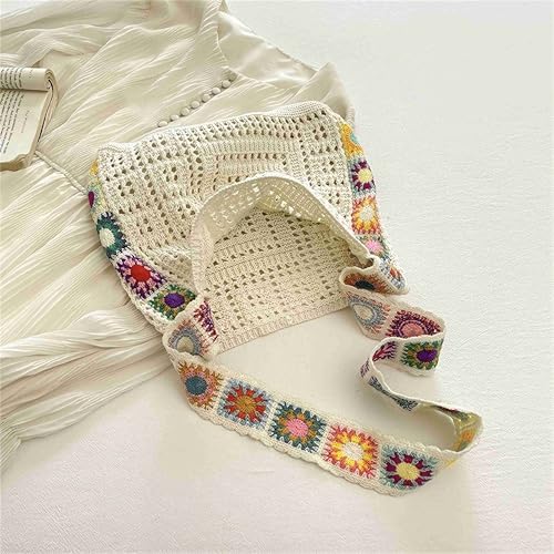 Bolso pequeño de playa tejido para mujer estilo boho miniatura 5