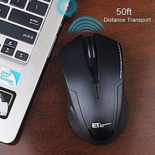 Uping Nano wireless Mouse | 2.4 GHz Portable Cordless Optical Mice | 1600/1200/800 CPI | 3 Buttons | 18 Month Battery Life | Black
