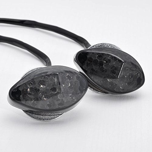 Astra Depot Smoke Flush Mount LED Turn Signals light Motocycle Bike Streetbike MX Motocross Bicycle Cruiser Chopper Scooter Compatible with Yamaha Suzuki Honda Kawasaki Ducati