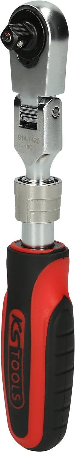 KS TOOLS 1/4" SlimPOWER telescopic-joint reversible ratchet, 72 teeth 914.1420 Couleur