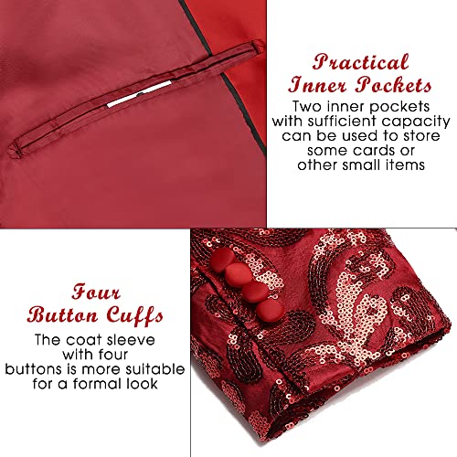 COOFANDY-Mens-Shiny-Sequins-Blazer-Floral-Suit-Jacket-Stylish-Tuxedo-for-PartyWeddingBanquetProm COOFANDY-Mens-Shiny-Sequins-Blazer-Floral-Suit-Jacket-Stylish-Tuxedo-for-PartyWeddingBanquetProm