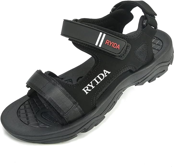 Men's Hiking Sport Sandals, Athletic-sandals with Adjustable 3-Strap Design, Non-Slip Lightweight, Arch Support, and Comfortable Material for Outdoor Activities, Beach, and Summer Walking