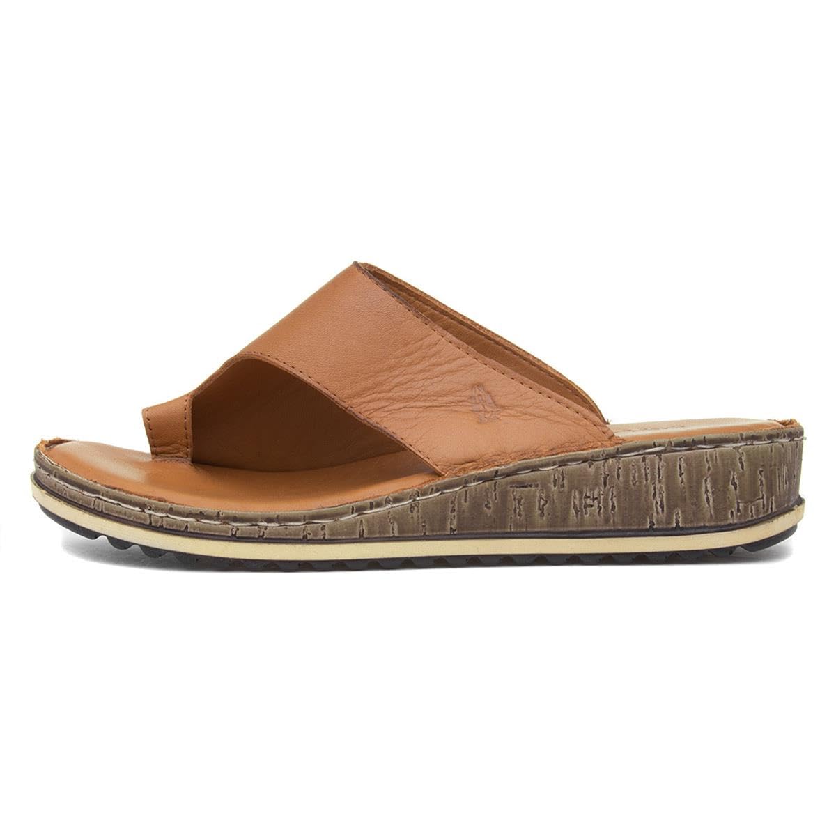 Hush Puppies Elissa Toepost Sandal - Tan Suede Leather - Women's Size 4
