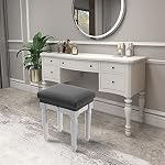 BUYUE Luxury Vanity Bench Stool Cover, (15"- 20") L x (11.8"- 15.7") W Rectangle Small Bench Stretch Jacquard Washable Slipcover (XS, Grey) - Image 5