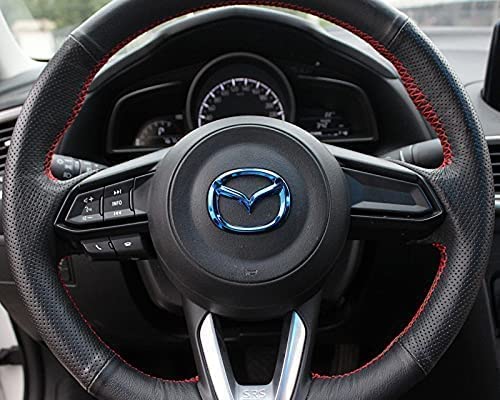 Autocollant Emblème Mazda 3 5 6 CX-3 CX-5 CX-30 Etc. - Badge Décoratif Bleu, Imperméable, Adhésif 3M - Personnalisation Voiture