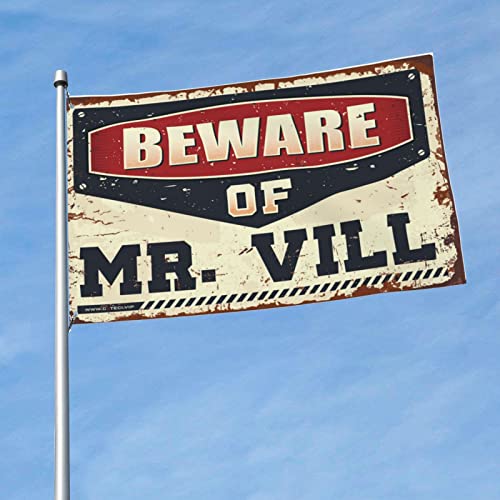 Drapeau pour garçon Beware Of Mr. Vill 152x244 pour habiller un grand mur vide
