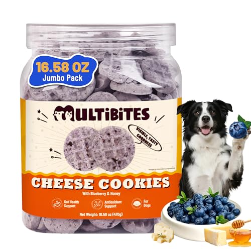 MULTIBITES 16.58 oz Cheese Dog Treats with Blueberry & Honey,