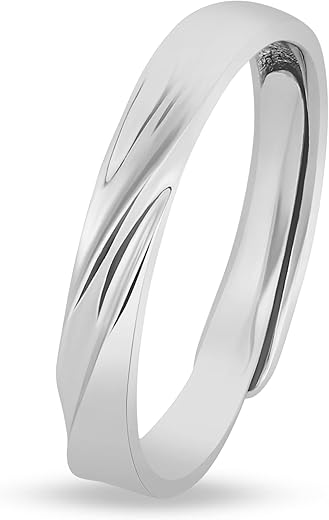 ZAVYA 925 Sterling Silver Designer Rhodium Plated Adjustable Ring for Men| Gift for Men and Boys | With Certificate of Authenticity and 925 Hallmark