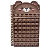 7iper Pop Notebook, Push bubble Spiral Notebooks Fidget Toys, Cute Composition Notebooks, College Ru