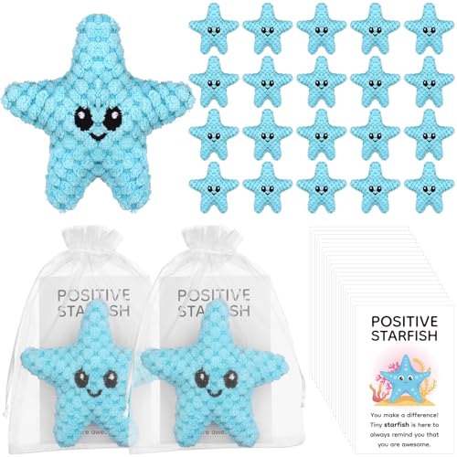20 Sets Positive Crochet Animals Gifts Positive Handmade Starfish Gifts