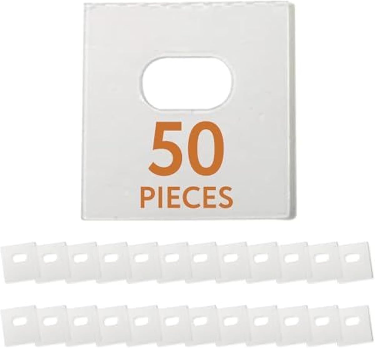 IMPRESA Clear Vertical Blind Repair Tabs - 50 Stick-On Tabs (25 Sets) with 2 Alcohol Wipes - Peel-&-Stick Repair Kit with Strong Adhesive for Sliding Doors & Windows