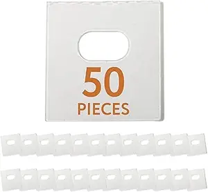 IMPRESA Clear Vertical Blind Repair Tabs - 50 Stick-On Tabs (25 Sets) with 2 Alcohol Wipes - Peel-&-Stick Repair Kit with Strong Adhesive for Sliding Doors & Windows