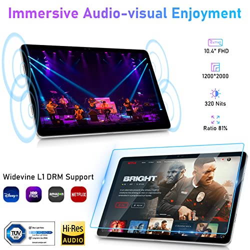 Doogee T20 Tablet 2023, 2K 10.4 Inch Android 12 Tablets, Octa-Core 15Gb Ram＆256Gb Rom(Tf 1Tb), 2.4G/5G Wi-Fi, 18W Pd 8300Mah Battery, 8+16Mp Camera, Hi-Res Audio＆Tüv Rheinland Certified（Green） #TOP1