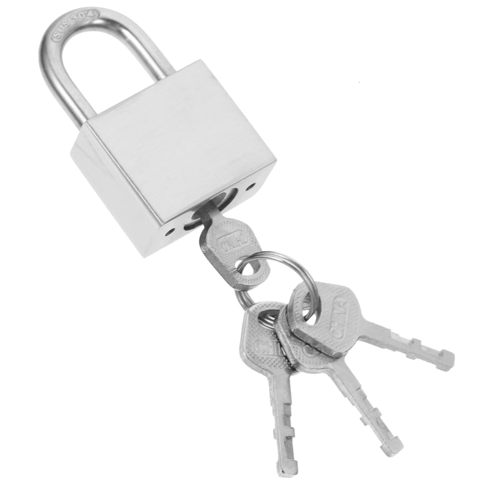 DOITOOL 3 Pezzi Lucchetto in Metallo Resistente Per Bagagli Da 30 Mm Con Chiave in Acciaio Inossidabile Cassaforte Per Interni Ed Esterni