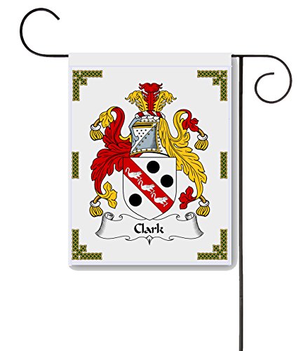 Carpe Diem Designs Clark Coat of Arms/Clark Family Crest 11 X 15 Garden Flag â€“ Made in The U.S.A.