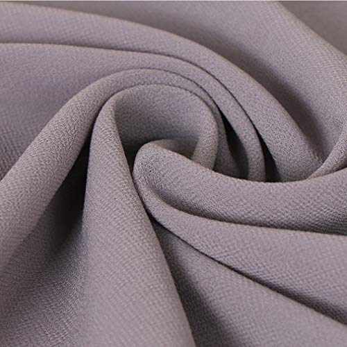 Image of LMVERNA Solid Color Bubble Chiffon Scarf for Women Fashion Soft Hijab Long Scarf Wrap Scarves