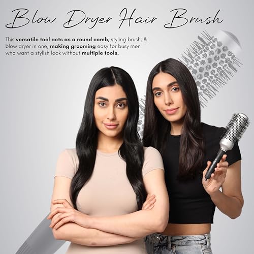 Image of Beaute Secrets Comb for Women, Hair Brush, Round Hair Brush, Blow Dryer Brush, Hair Rolling Tools, Round Comb for Men, Styling Brush Makes curls bouncy, defined and full of volume
