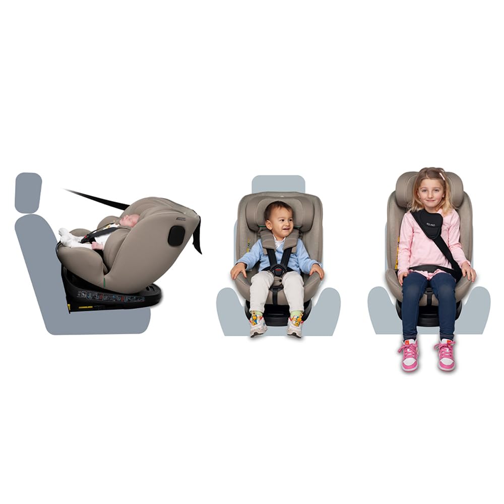 Foppapedretti Circle I-Size - Asiento de coche para 0-12 años, color carbono